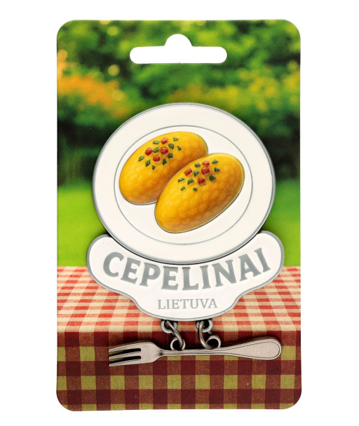 Magnetas Cepelinų lėkštė su šakute